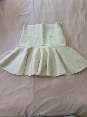 Juicy Couture Cream Flared Knit Skirt